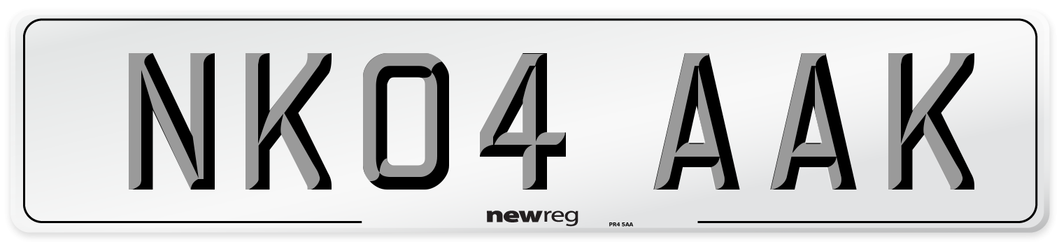 NK04 AAK Number Plate from New Reg